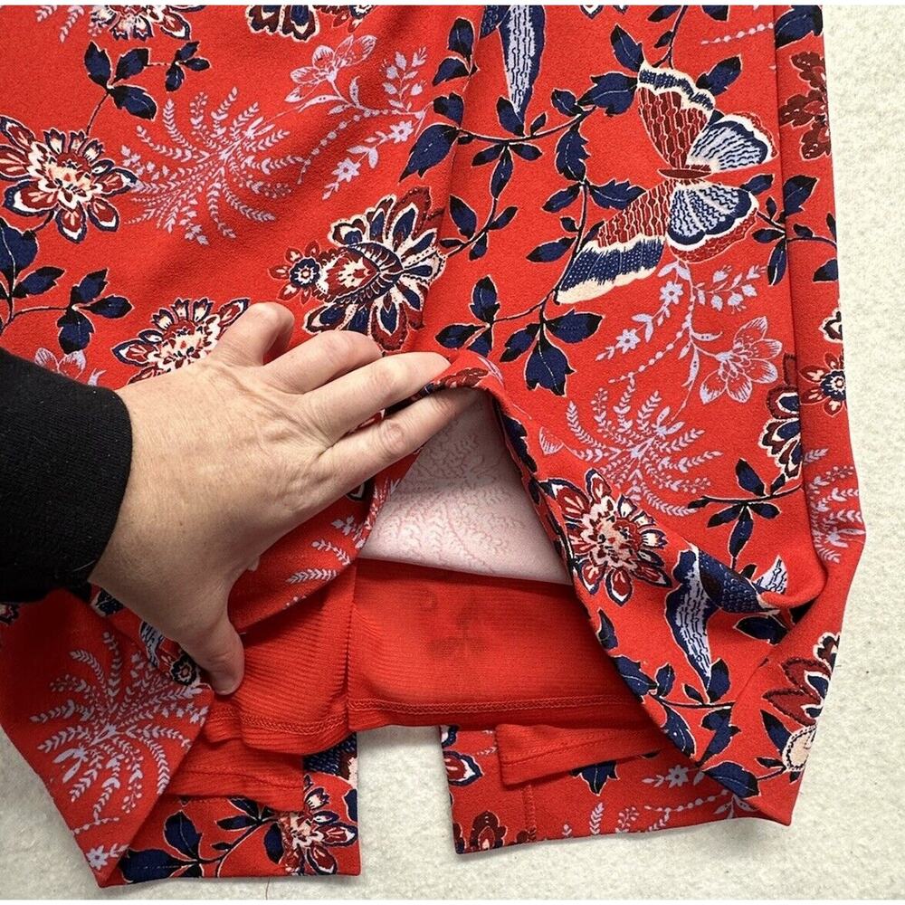Rachel Rachel Roy Dress Womens Size 8 Red Blue Floral Tropical Print Dress - Picture 8 of 15